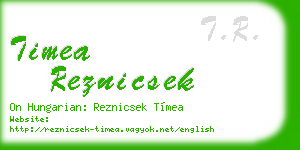 timea reznicsek business card